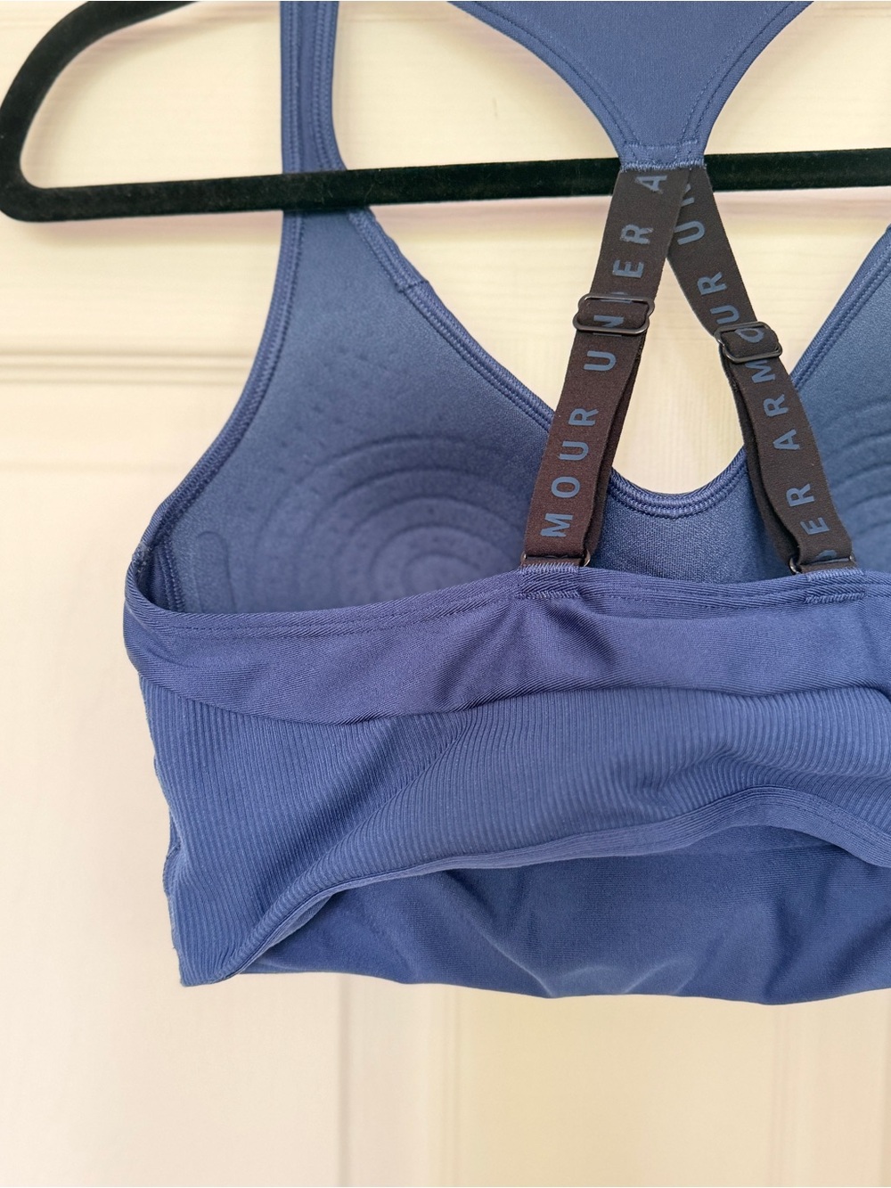 Under Armour Blue Racerback Sports Bra - Molded Cups - Picture 5 of 7